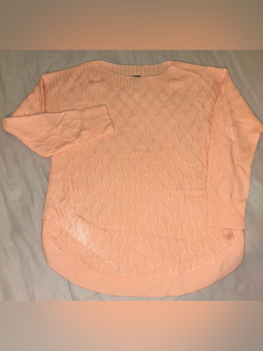 Lee Women’s Peach Knit Pullover Sweater Large